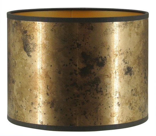 schroot soep attent Lampenkap Cilinder - 20x20x15cm - Platinum messing - gouden binnenkant | bol .com