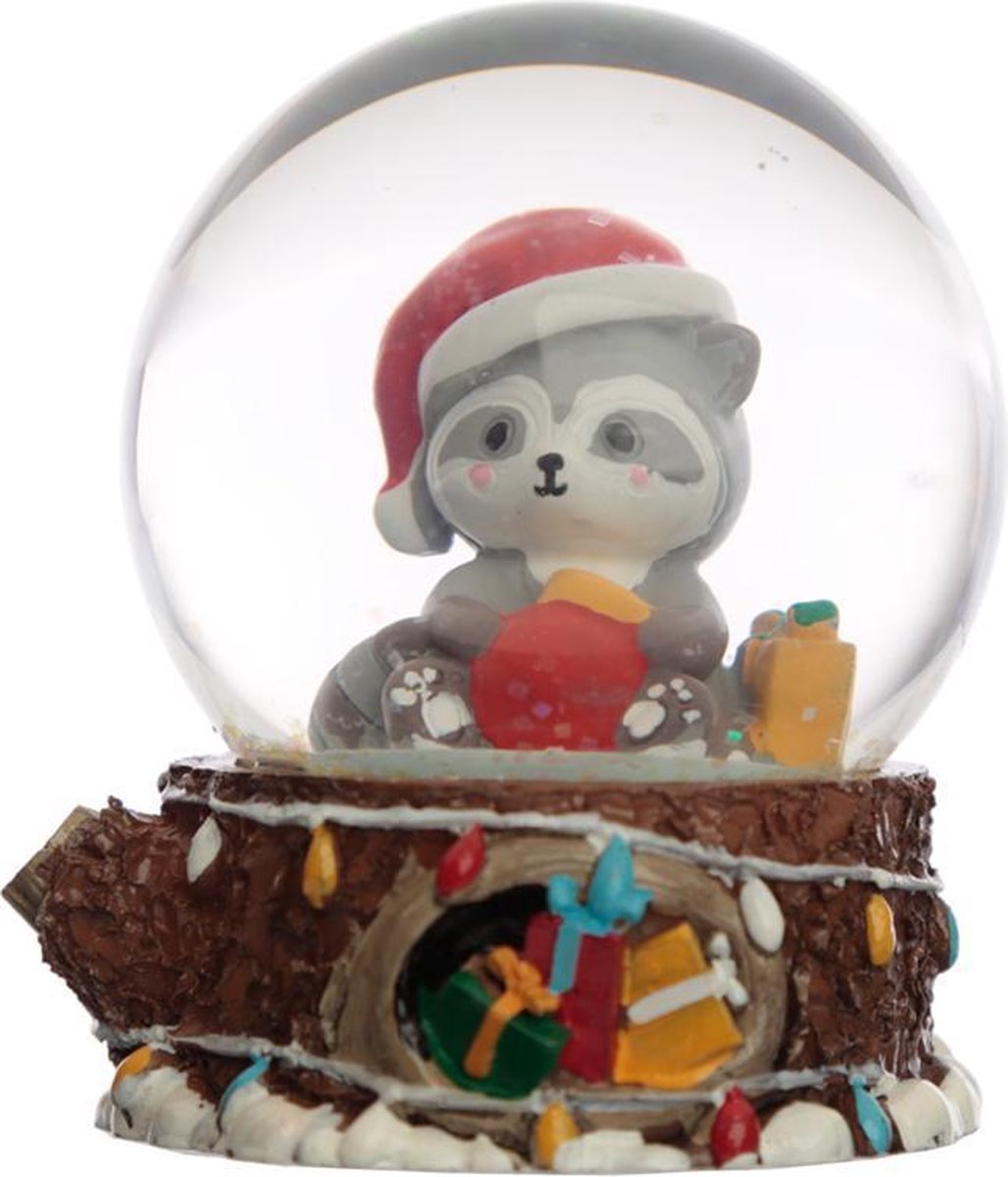 Sneeuwbol kerst wasbeer schattig
