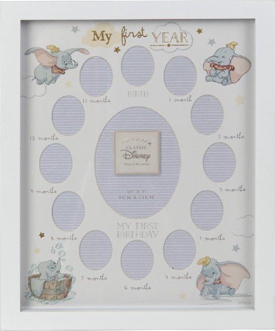 Disney Widdop & Co. Cadre photo Ma première année - Dumbo - 30,5 cm