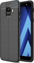 Luxe Back cover voor Samsung Galaxy A6 2018 - Zwart - Rugged Armor - Shockproof - Auto Focus - Zwart hoesje