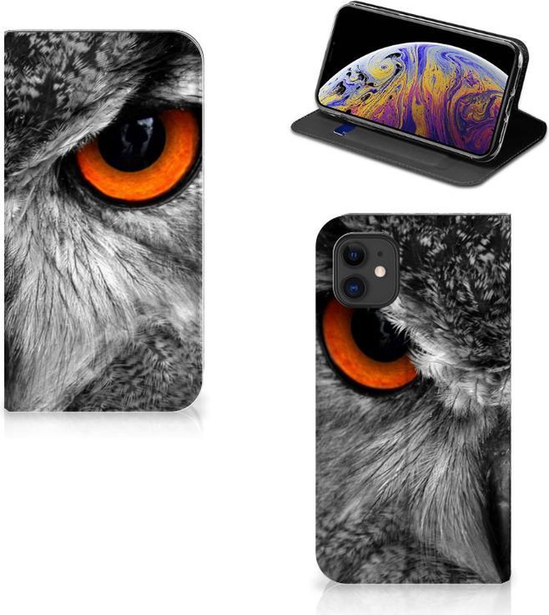 Book Case voor Apple iPhone 11 Hoesje maken Uil