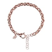 Bronzallure Alphabet Charm Rolo Bracelet Rosé (WSBZ01079)