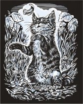 Sequin Art • Krasfolie zilver Kitten
