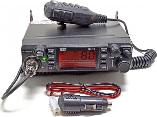 Radio CB avec VOX intégré, écran ACL 3 couleurs et port USB - 40 canaux  AM/FM