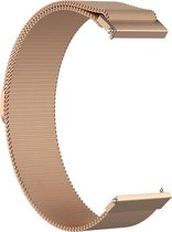 Milanese Armband Geschikt Voor Garmin Vivomove 3S Sport Horloge Band Strap - Milanees Armband Polsband - Small/Large - Rosegoud Kleurig
