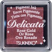 Tsukineko Delicata pigment ink 9x6cm Rose Gold