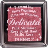 Tsukineko Delicata pigment ink 9x6cm Pink Shimmer