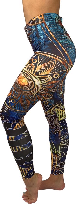 jtb-store - high waist sport legging yogalegging dames - fantasy print -  maat XL | bol.com