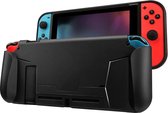 Shop4 - Zachte Bescherm Case Zwart - Geschikt voor Nintendo Switch