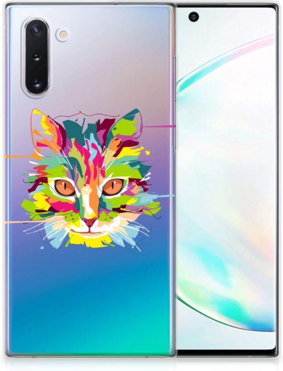 Samsung Galaxy Note 10 Telefoonhoesje met Naam Cat Color