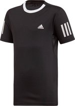 adidas 3-Stripes Club Sportshirt - Maat 116  - Mannen - Zwart/wit