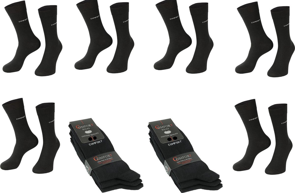 nette heren sokken 6 paar zwart maat 47-50