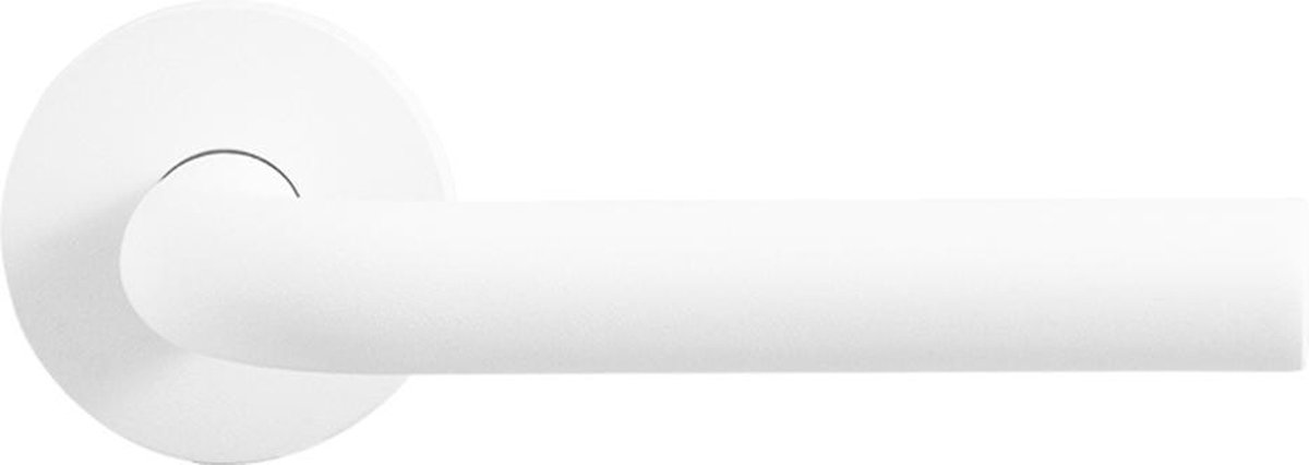 Deurkruk op rozet L-model 19mm GPF802VW rozet 53x6,5mm wit