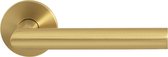 Poignée de porte sur rosace modèle coudé en L 19 mm GPF115VRP4 rosace 53x6,5 mm PVD laiton mat