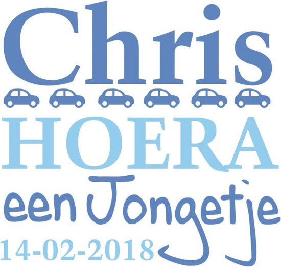 Autocollant De Naissance Avec Voiture Date De Naissance Et Prenom Du Bebe Garcon Bol Com