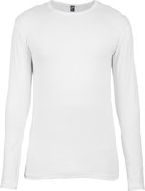 Alan Red Olbia Heren T-shirt Lange Mouw Wit Ronde Hals Body Fit