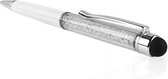 Witte stylus pen met kristallen