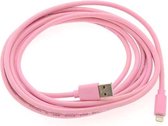 Apple Lightning 3m datakabel - Roze