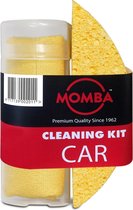 Momba Auto schoonmaak set - 2 delige set bestaande uit een cellulosespons en een microvezelzeem