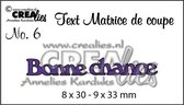 Crealies Snijmal Franse tekst no.06 "Bonne chance"