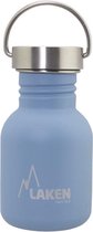 RVS fles Basic Steel Bottle 350ml S/S Cap - Blauw