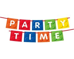 Bouwblokjes Letterslinger Party Time 1,83m