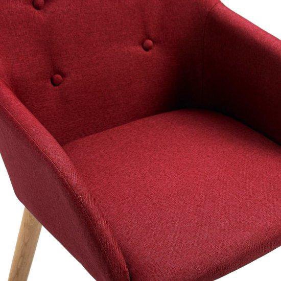 Elegante Eettafel stoelen Rood set van 4 STUKS Stof / Eetkamer stoelen /  Extra stoelen... | bol.com