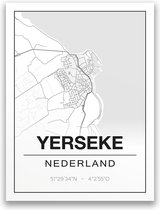 Poster/plattegrond YERSEKE - A4