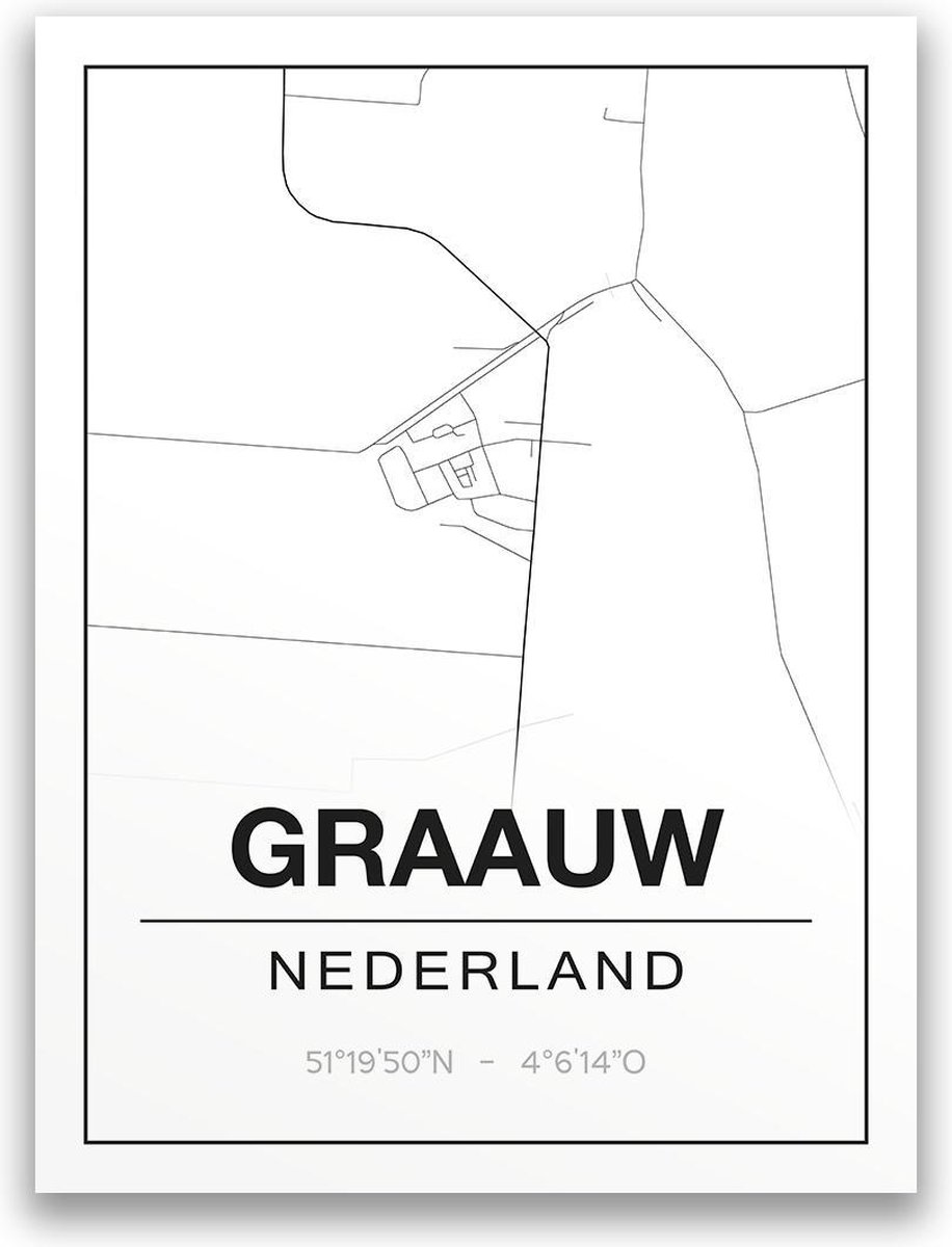 Poster/plattegrond GRAAUW - A4
