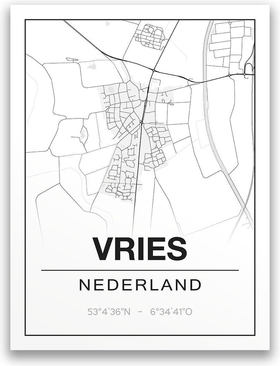 Poster/plattegrond VRIES - A4