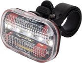 Multifunctioneel 5 LED Fiets koplamp |Fietslamp inclusief batterijen| rood licht |AAA batterijen |inclusief houder zadelpen en clip voor riem of tas