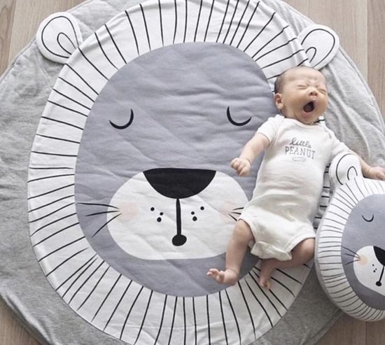 Baby Speelkleed Leeuw - Baby kamer Speelkleed – Baby Speel Mat - diameter  90cm | bol.com