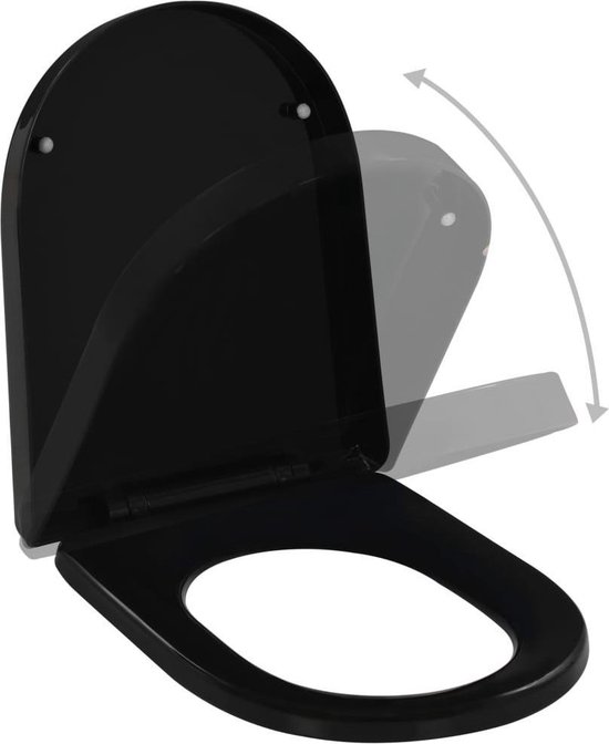 vidaXL Toiletbril soft-close met quick-release ontwerp zwart | bol.com