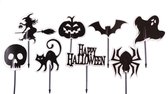 Halloween Black  |16 stuks|cupcake - cupcake decoratie - cupcake versiering - cupcake toppers - taart decoratie - taartversiering