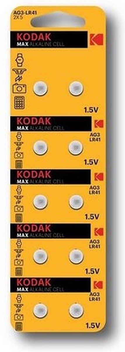 Kodak AG3 LR41 392 192 Alkaline 10 stuks
