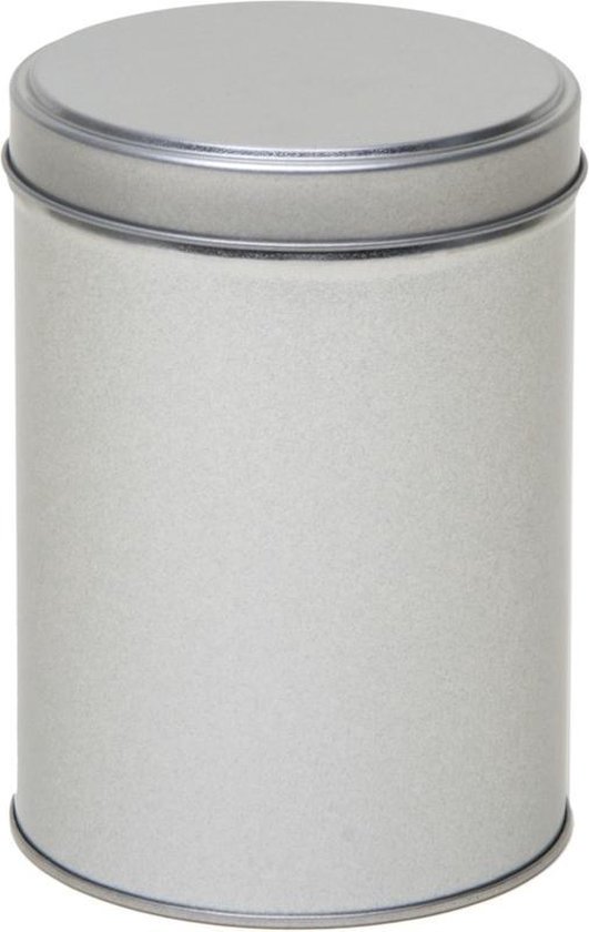 Boîte de rangement ronde argentée / Boîte de rangement 13 cm - Dosettes / tasses à café argentées Boîte de rangement - Boîtes de rangement
