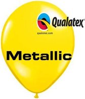Qualatex Ballonnen Metallic Citrine Geel 13 cm 100 stuks