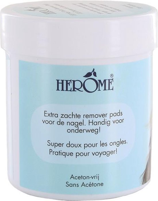 Herome Nagellak Remover Pads Nagelverzorging Zonder Aceton - Veilig Verwijderen van Nagellak - 100 Pads