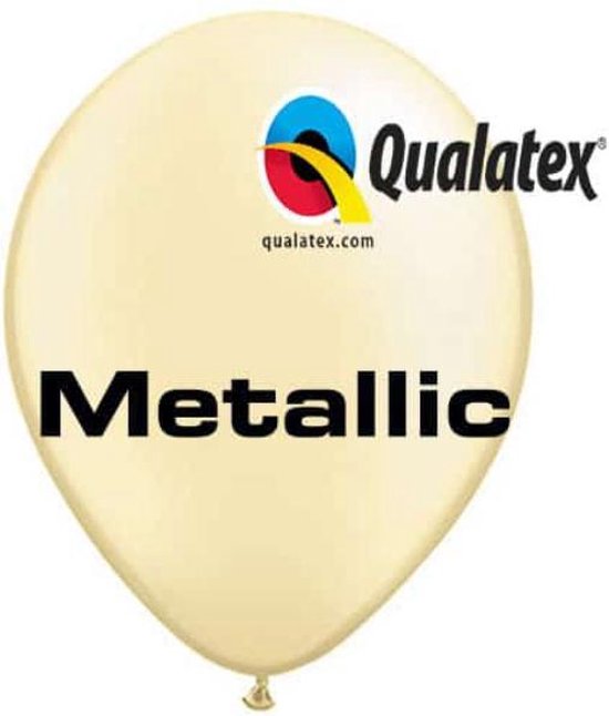 Qualatex Ballonnen Metallic Ivoor 13 cm 100 stuks