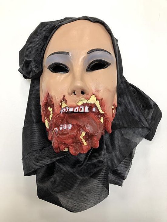 Op de grond hulp in de huishouding deelnemer Halloween masker enge vrouw met sluier | bol.com