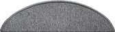 Tapis d'escalier Cortona Grey 15 pièces - 17x56 cm crochet 4 cm