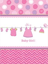 Amscan Tafelkleed Geboorte 'it's A Girl' Plastic 243 X 137 Cm