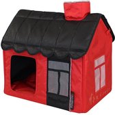 Villa Dog Lifestyle (S) Rood / Zwart 52 x 36 x 49 cm