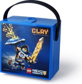 LEGO Nexo Knights Broodtrommel met Handvat - 17x16,5x9,7 cm - Blauw