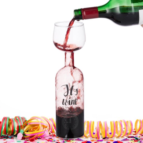 Wijnfles-glas cadeau tot 25 euro