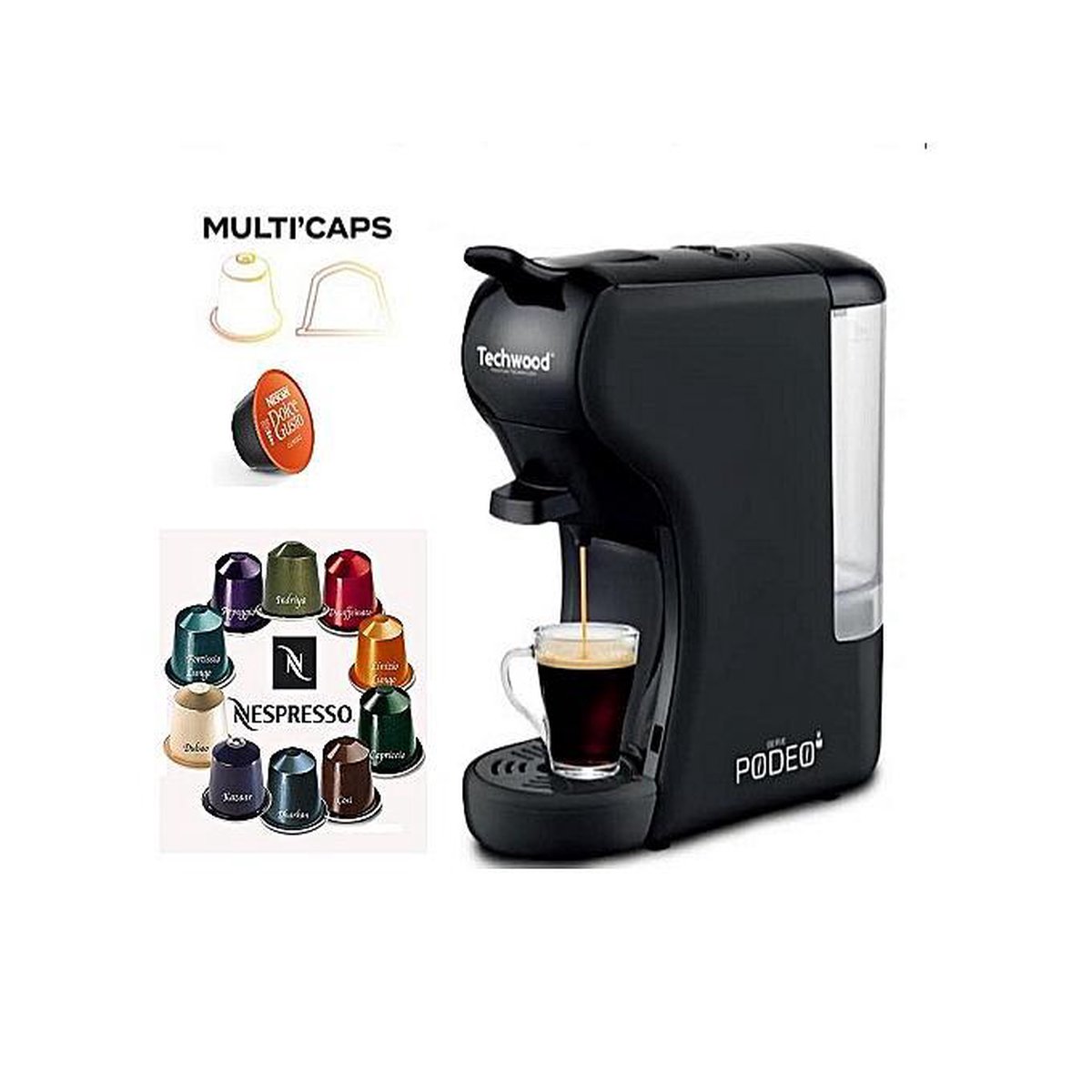Techwood - Machine à capsules de café Multi'Caps | bol.com