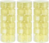 54x Plastic herbruikbare gele ijsklontjes/ijsblokjes gekleurd - Kunststof ijsblokjes geel - Verkoeling artikelen - Gekoelde drankjes maken