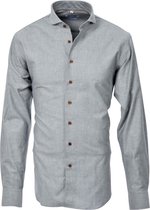 Zilver Overhemd Grijs Oxford Twill-43