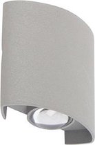 Paul Neuhaus silly - Design LED Wandlamp voor buiten - 2 lichts - D 35 mm - Grijs - Buitenverlichting