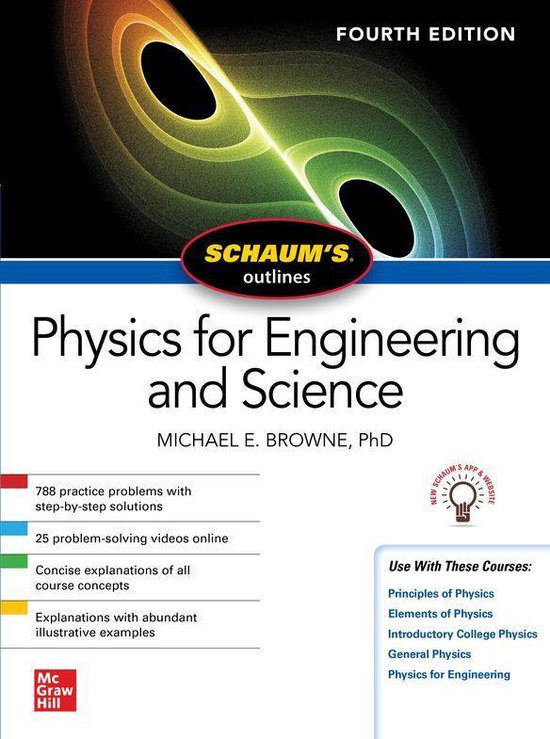 Schaum's Outline of Physics for Engineering and Science, Fou ... - cover